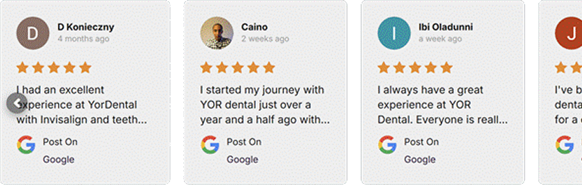 Patient reviews and testimonials